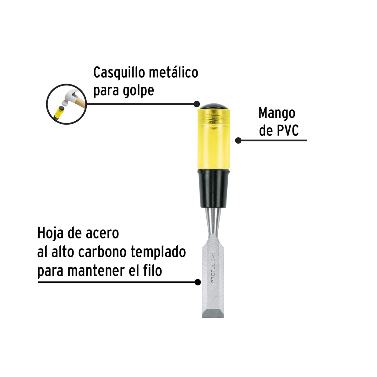 Formón 3/4", pretul