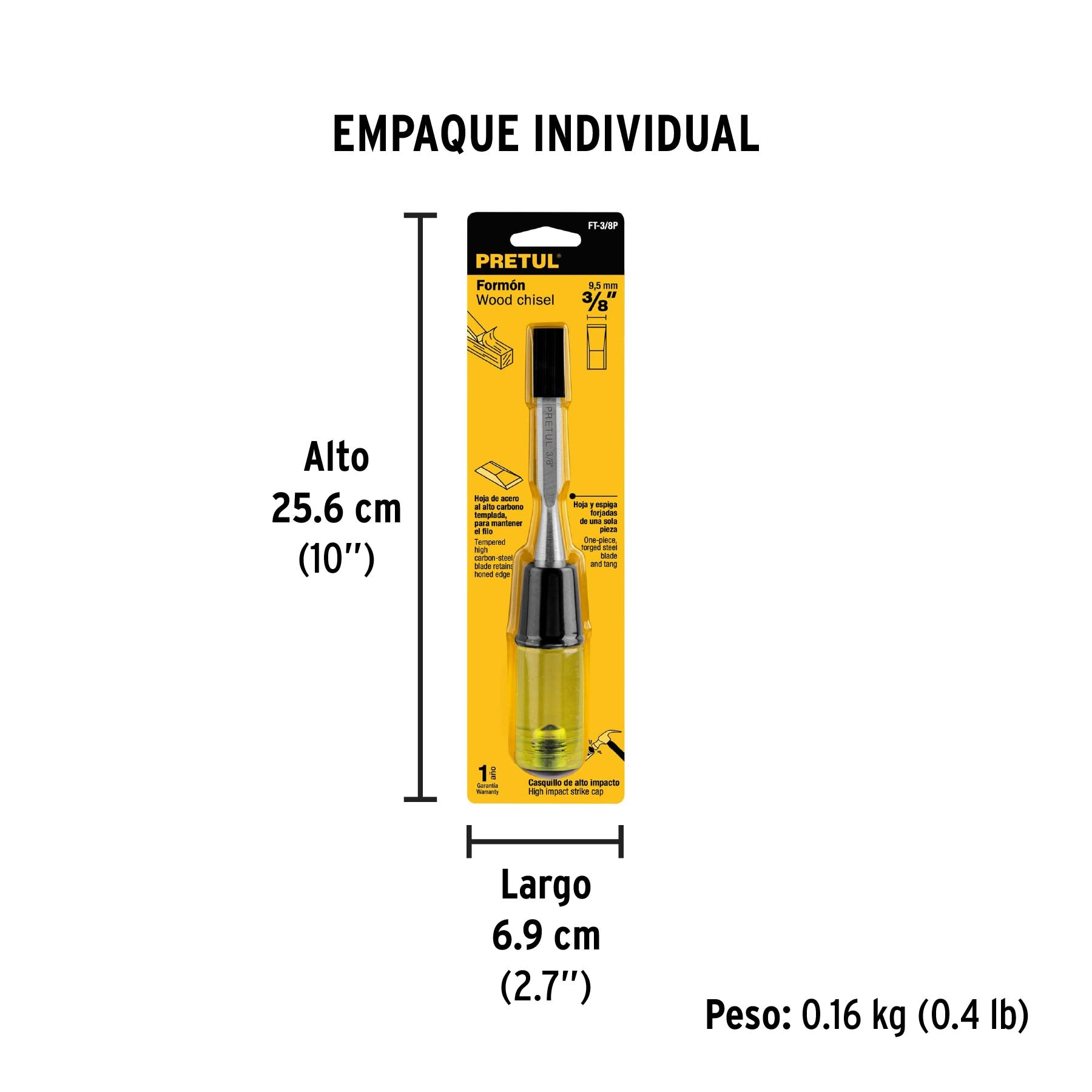 Formón 3/8", pretul