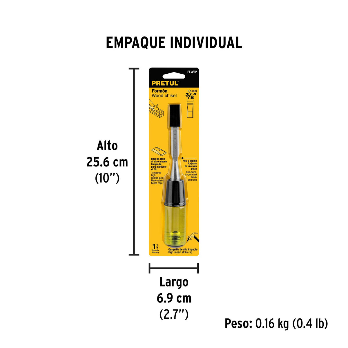 Formón 3/8", pretul