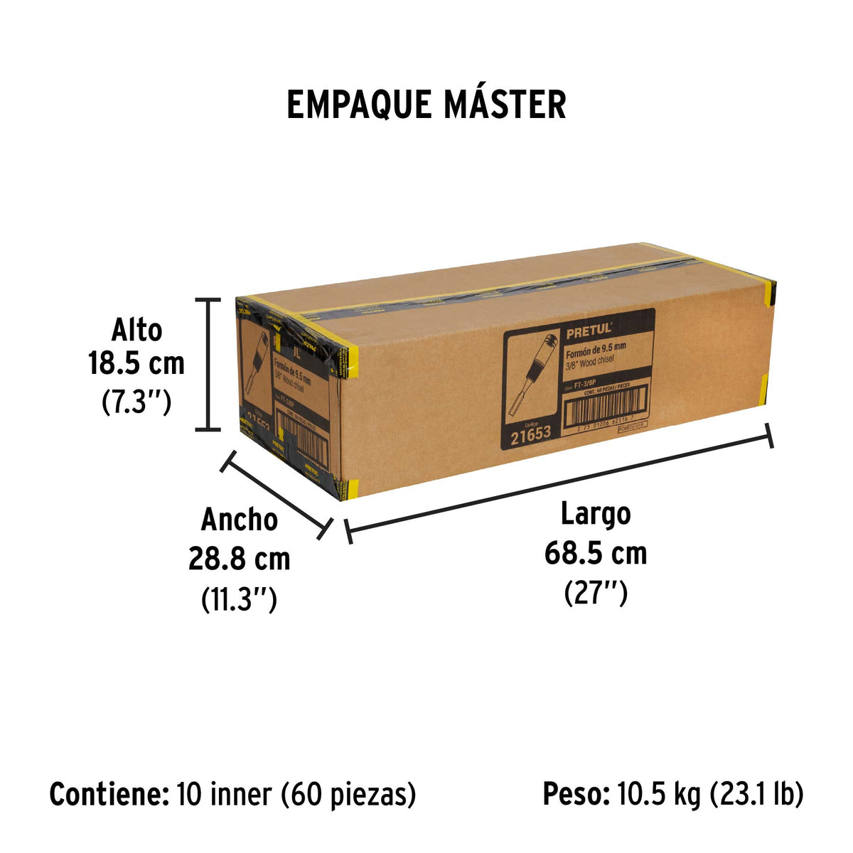 Formón 3/8", pretul