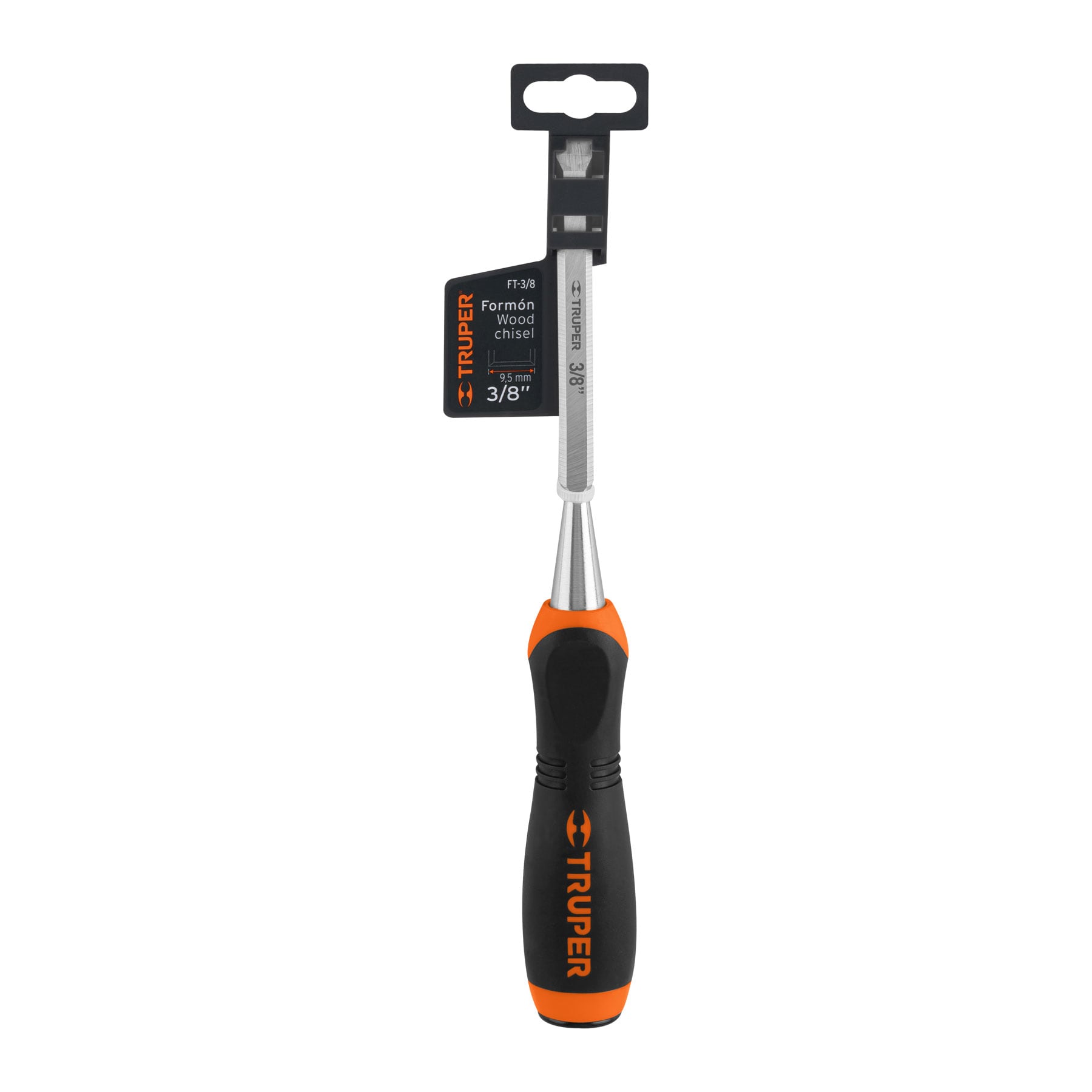 Formón, mango comfort grip, 3/8"