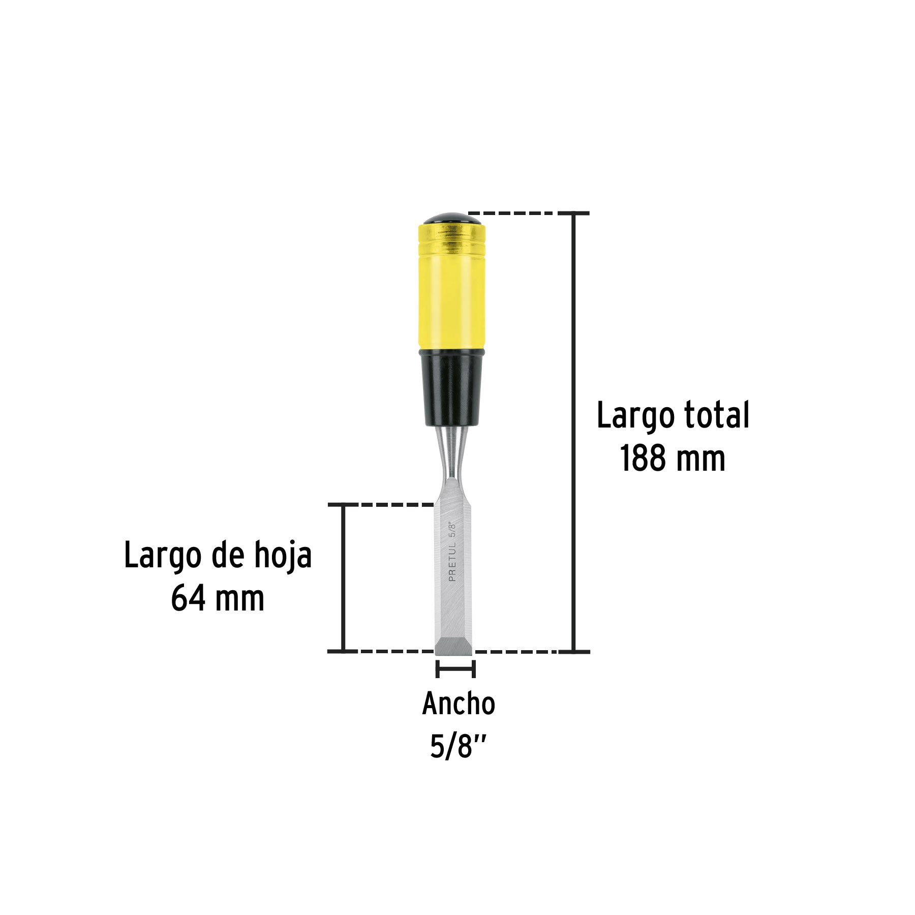 Formón 5/8", pretul