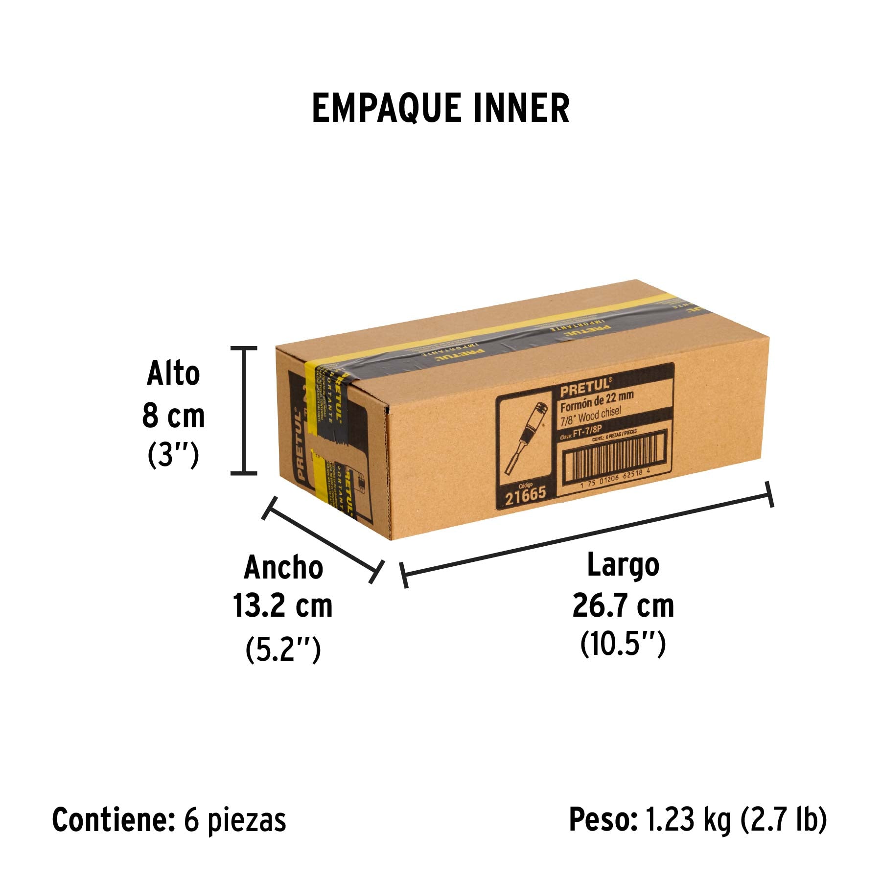 Formón 7/8", pretul