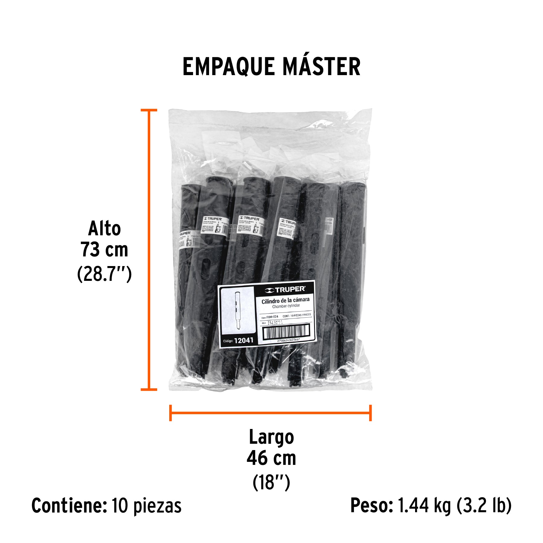 Cilindro de la camara para fumigadores FUM-12, 16 y 20