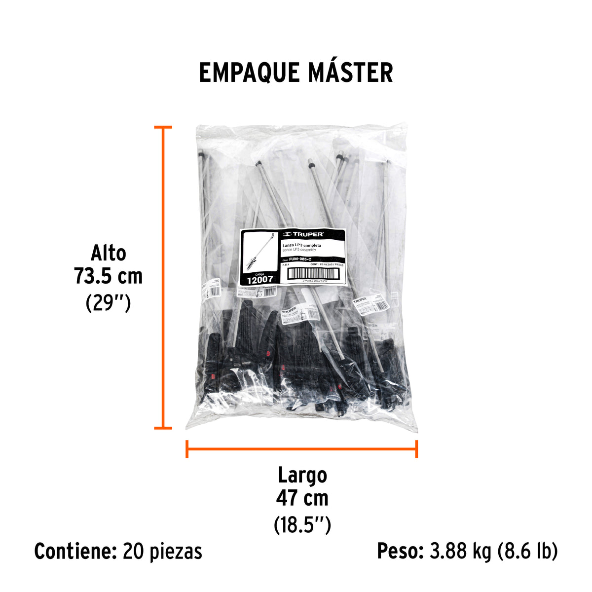 Lanza LP-3 para fumigadores FUM-12,16 y 20