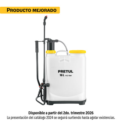 Fumigador de mochila, 16 lts, Pretul