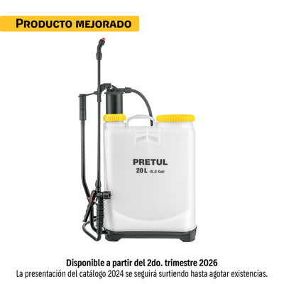 Fumigador de mochila, 20 lts, Pretul