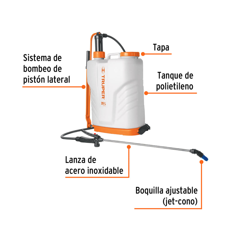 Fumigador de mochila, 20 litros