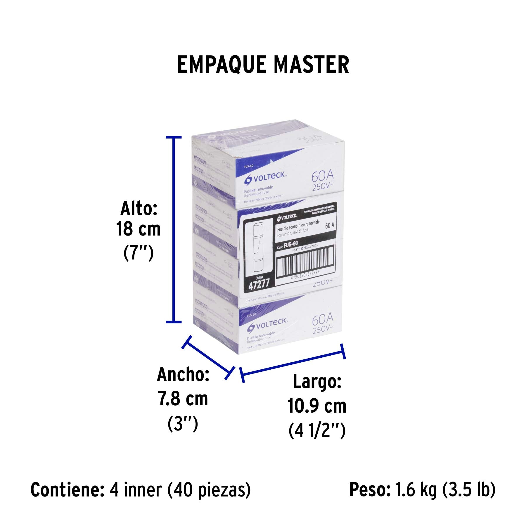 Fusible 60 A, Volteck