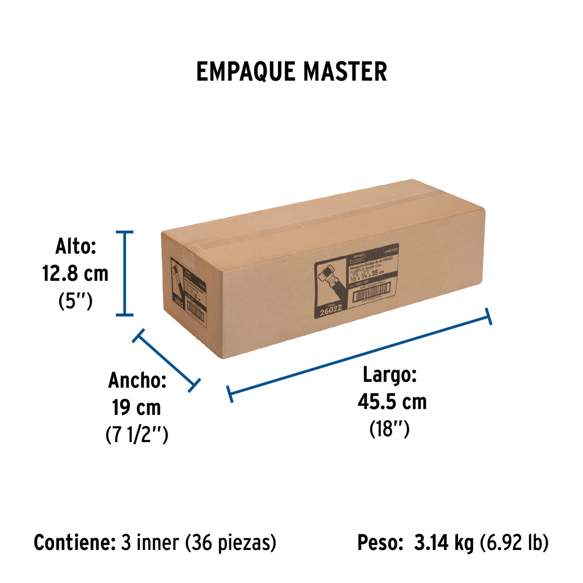 Manguera flexible para WC, 35 cm, aluminio, Foset basic