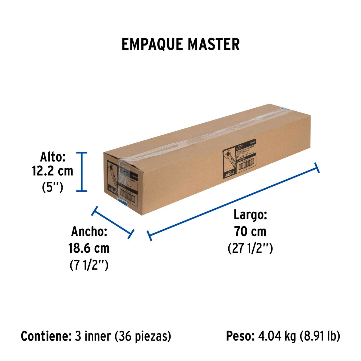 Manguera para WC, aluminio, 1/2' x 7/8', 60 cm, Foset Basic