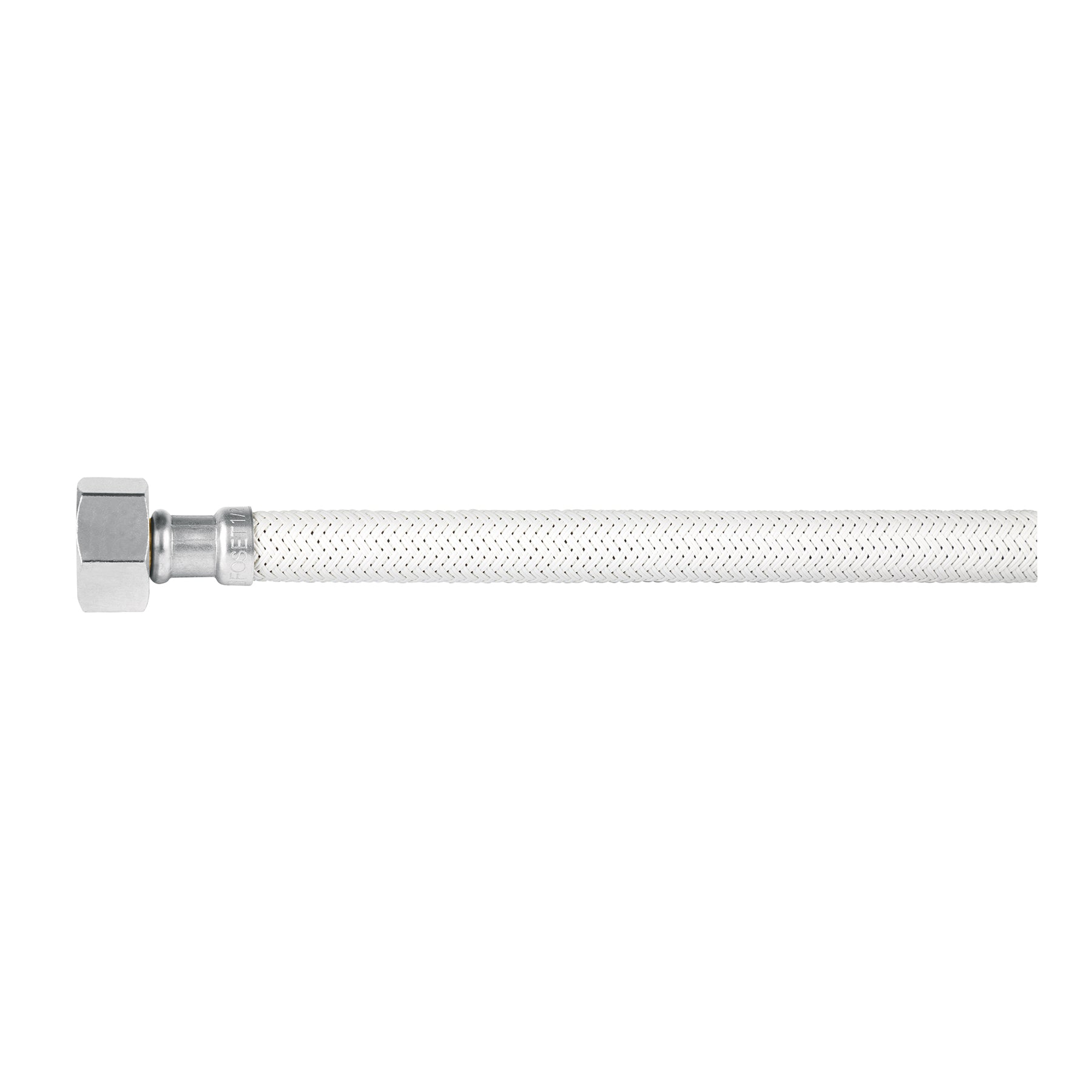 Manguera hule, 35cm,blanca,conector plástico, usos generales