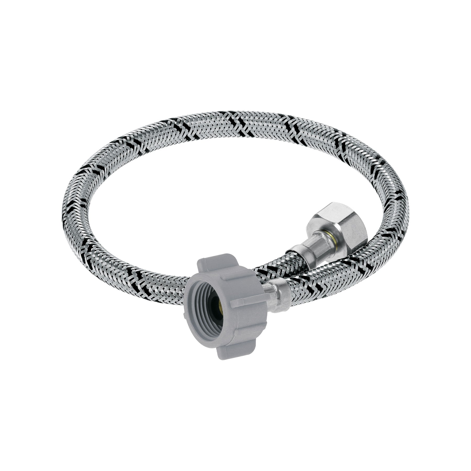 Manguera p/WC, acero inox, 1/2'x7/8', 50 cm, plástico/latón