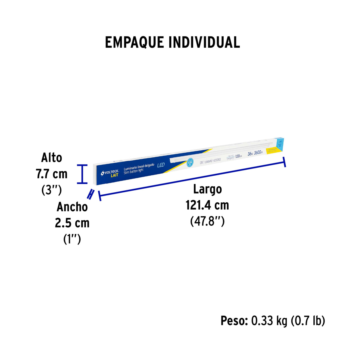 Luminario para gabinete, slim, 36 W, Led