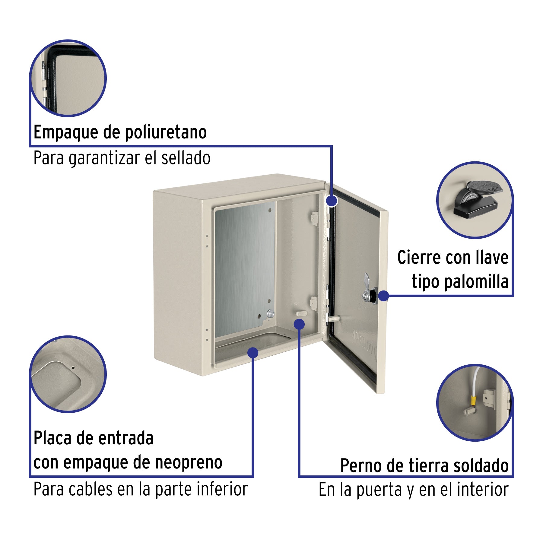 Gabinete metálico, 300 x 300 mm, Volteck