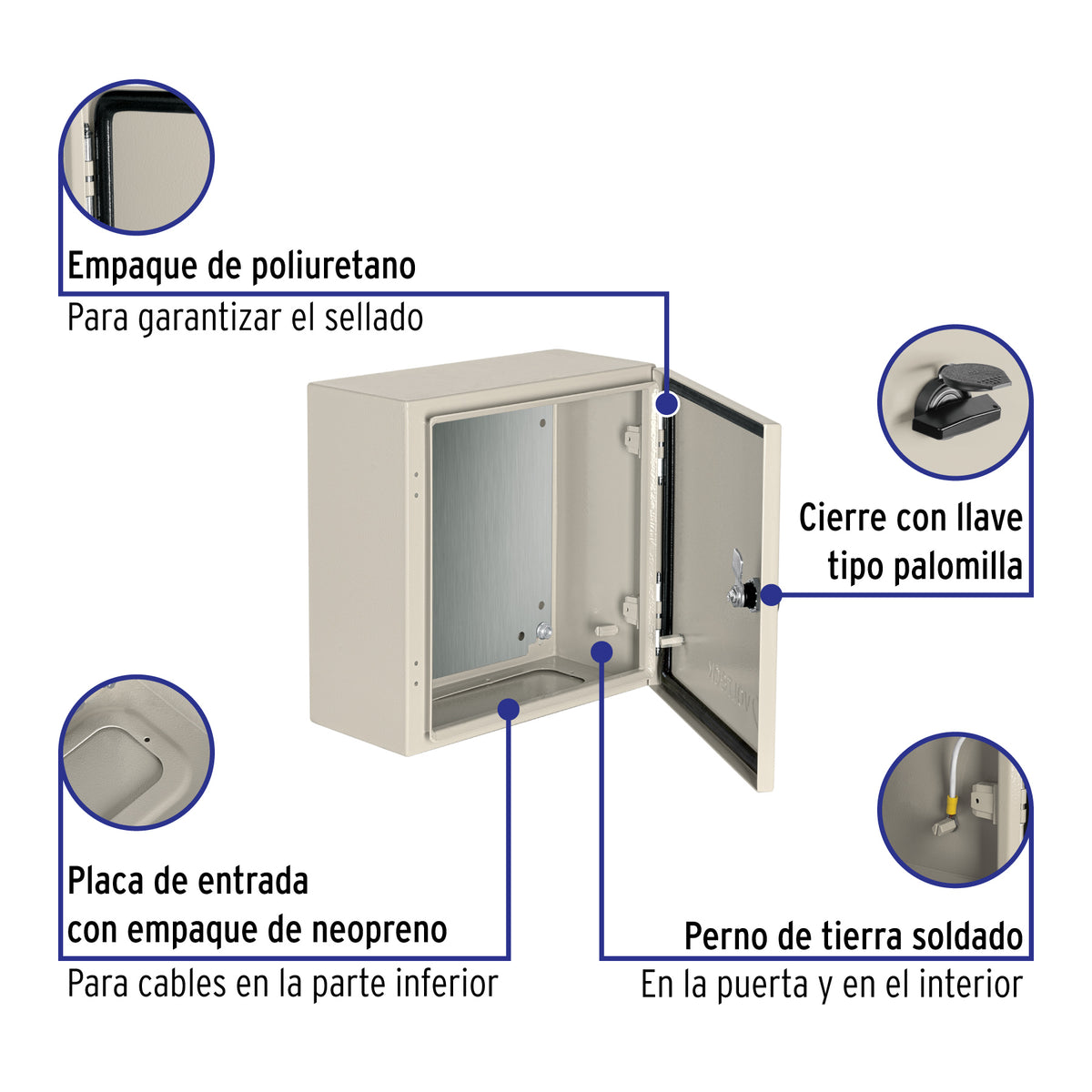 Gabinete metálico, 300 x 300 mm, Volteck