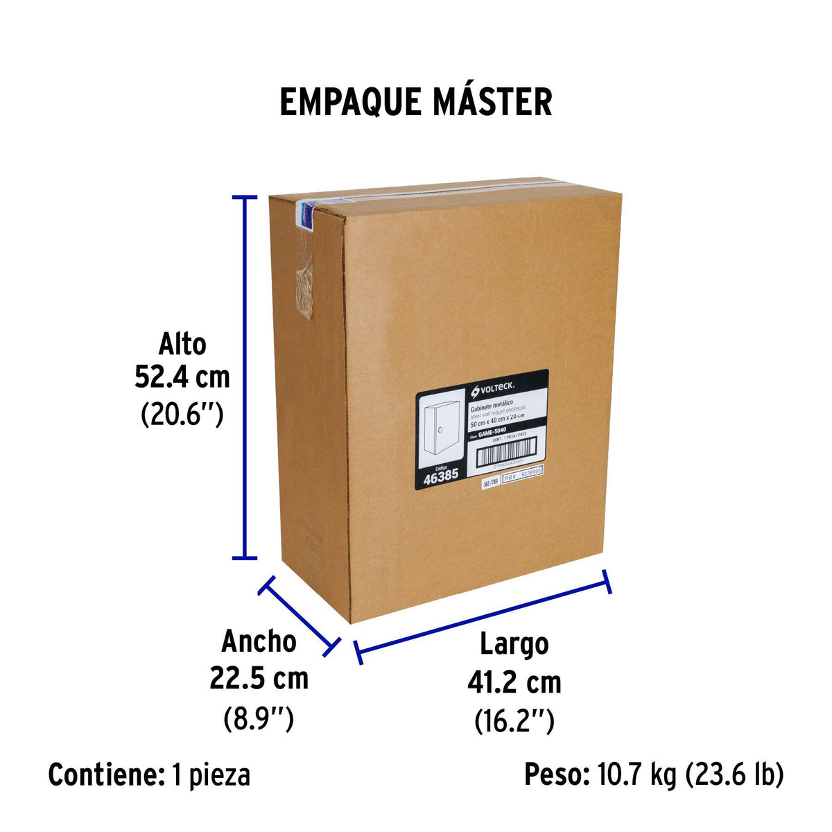 Gabinete metálico, 500 x 400 mm, Volteck