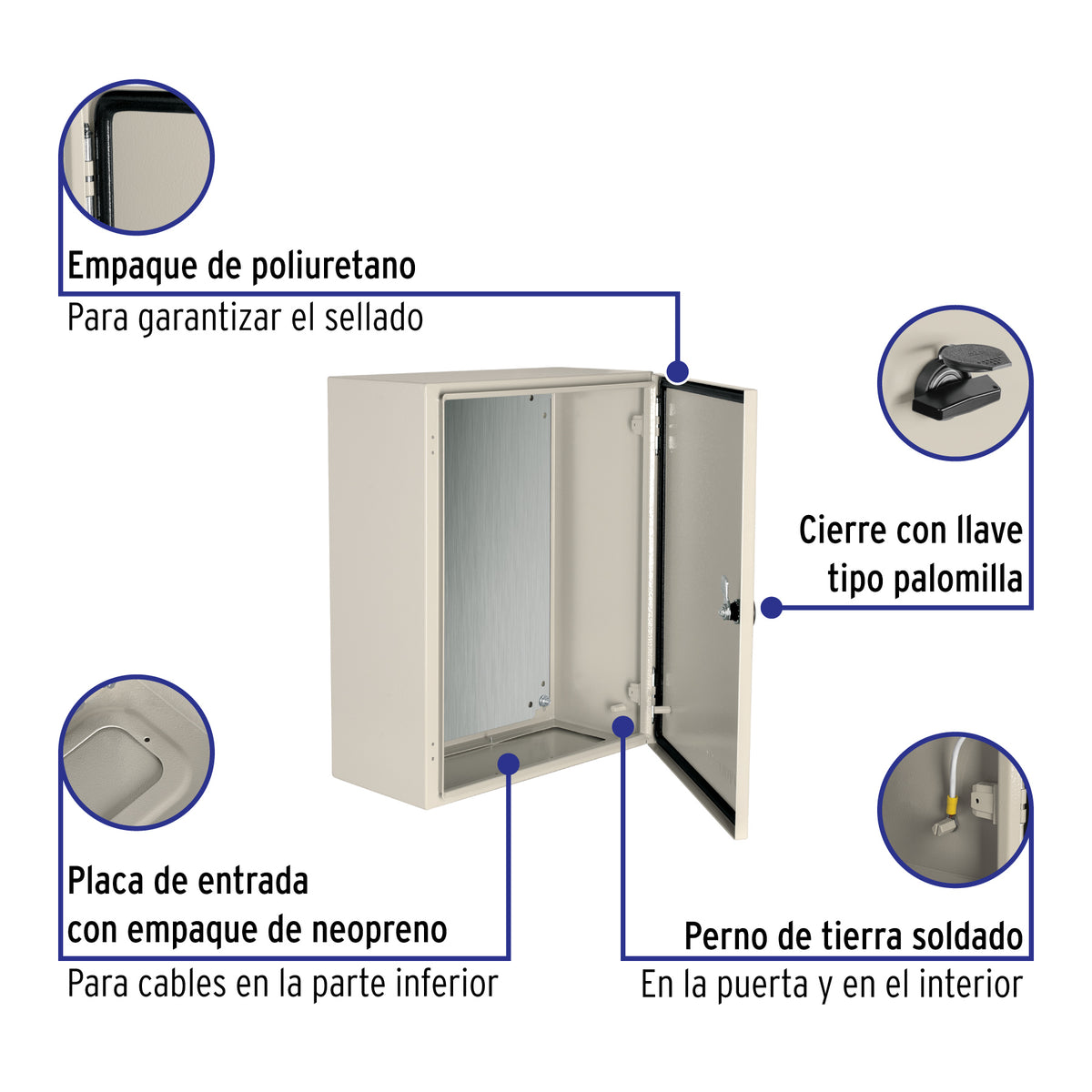 Gabinete metálico, 500 x 400 mm, Volteck