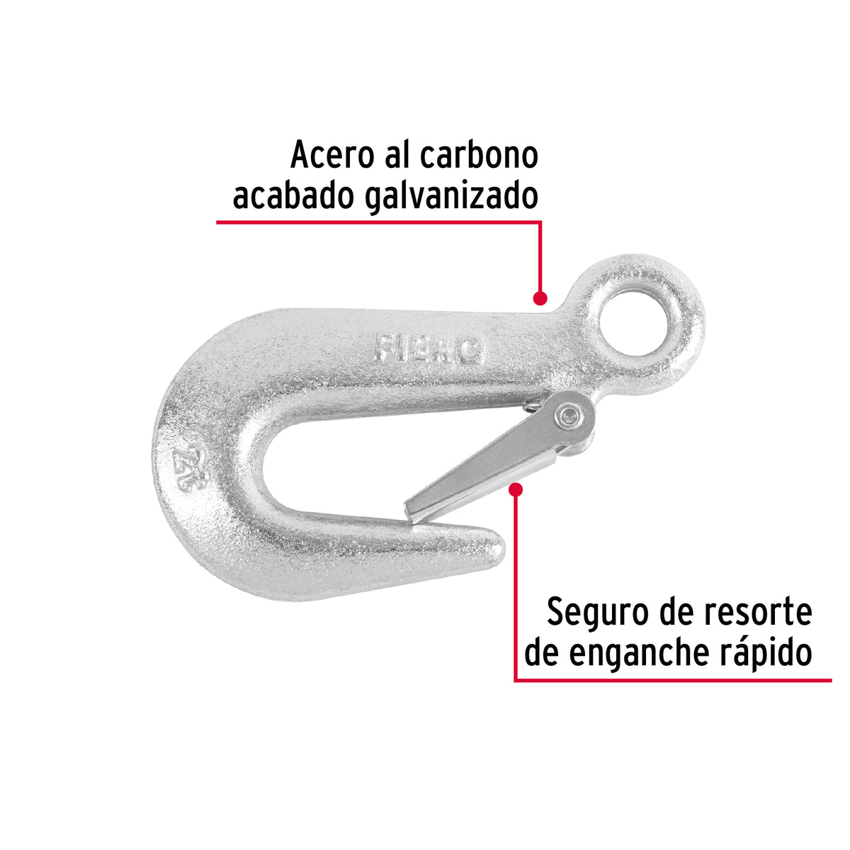 Gancho eslinga de 5/8", 4400 lbs