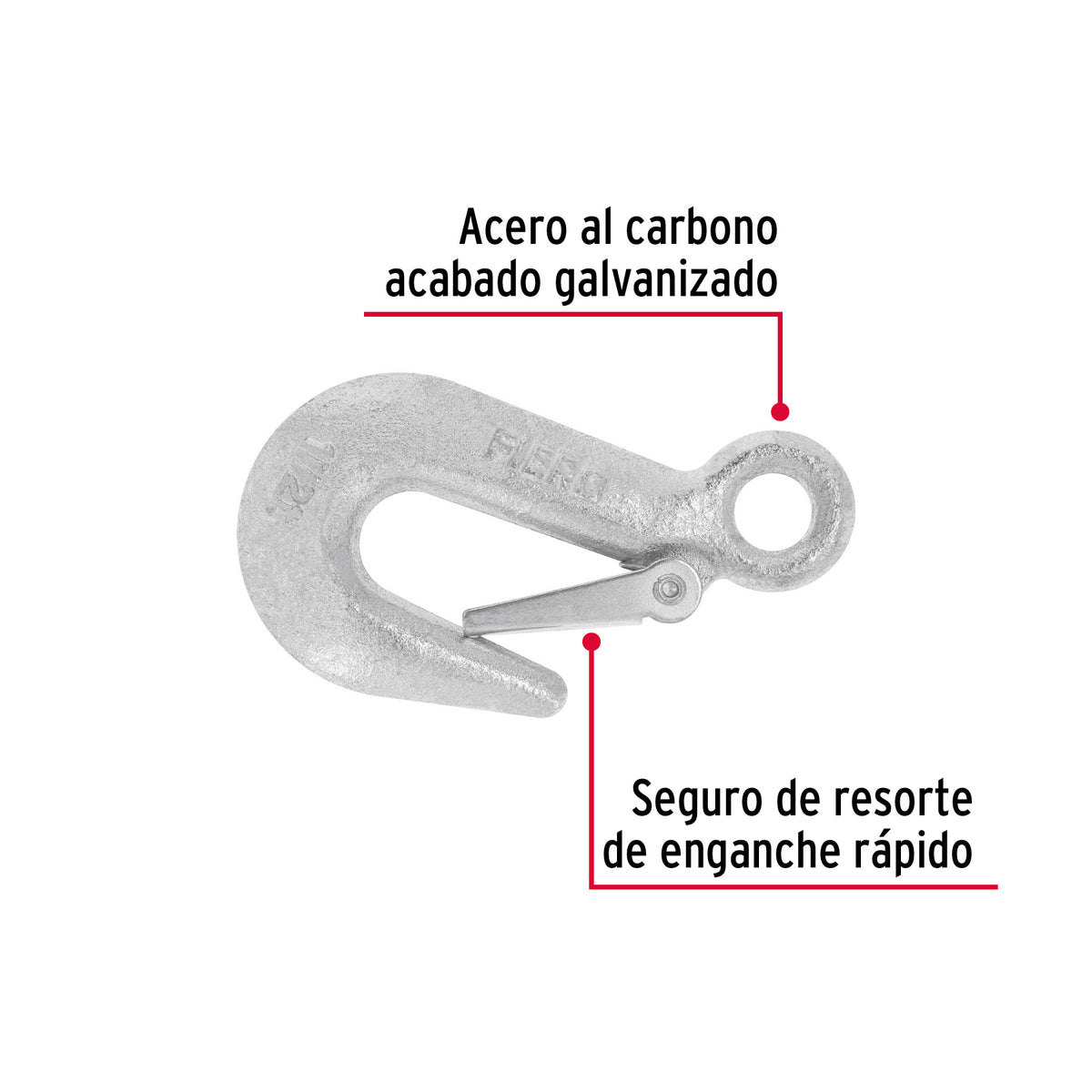 Gancho eslinga de 5/8", 3300 lbs