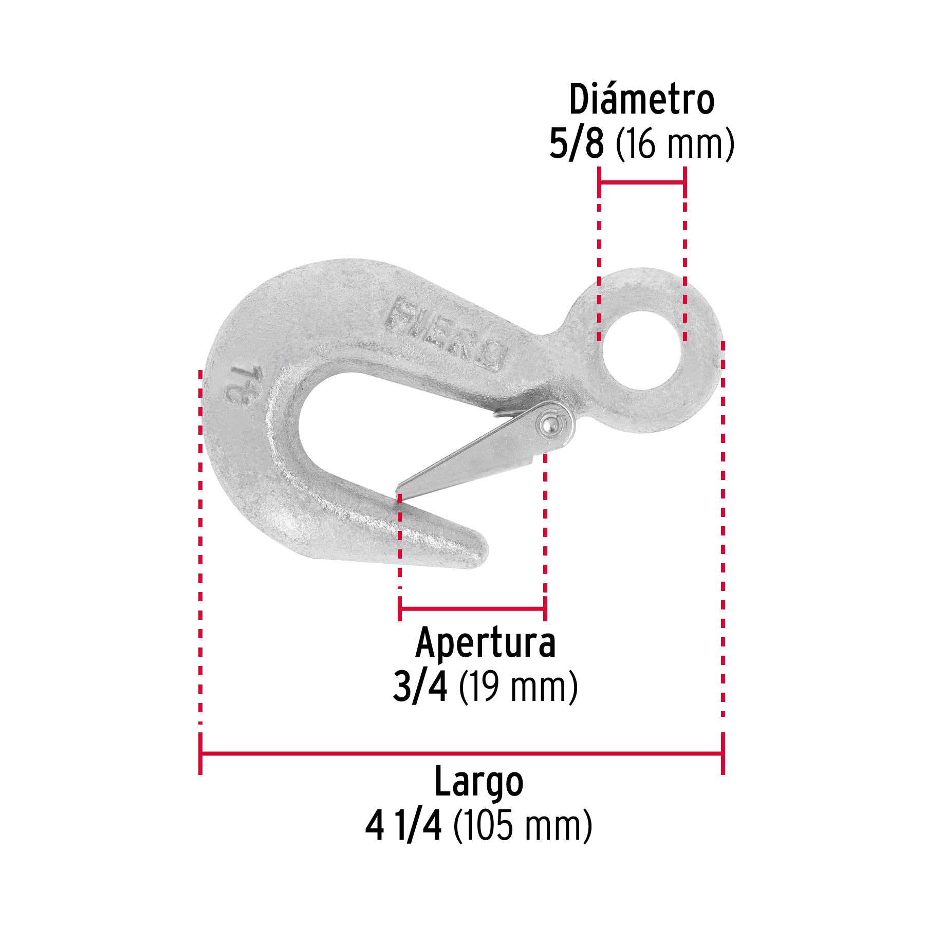 Gancho eslinga para cable de 5/8"