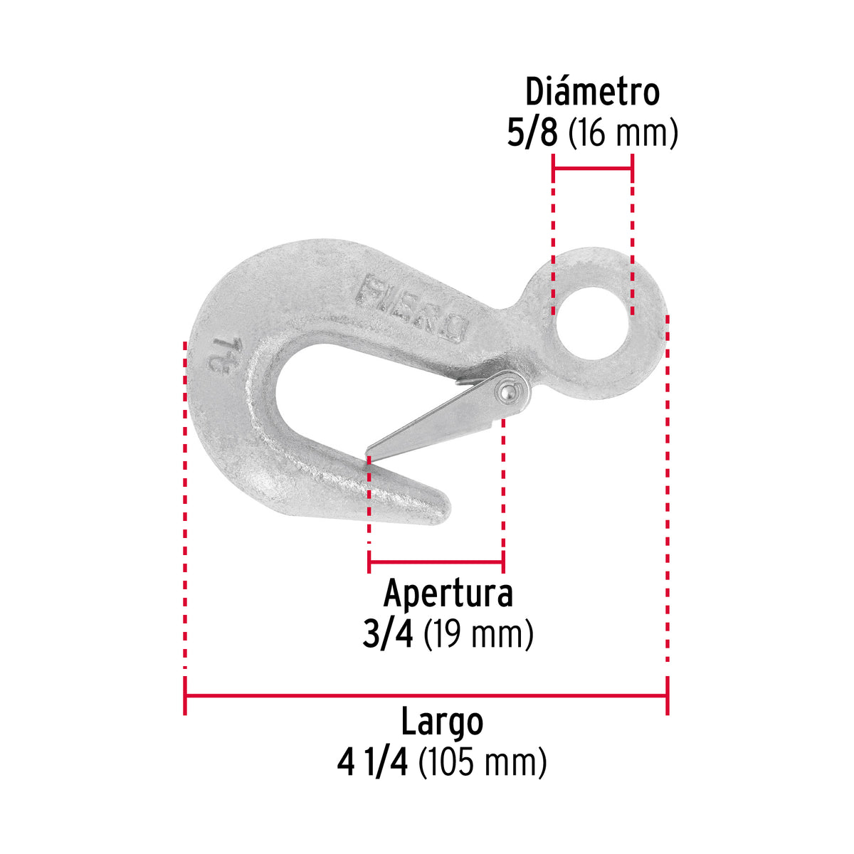 Gancho eslinga para cable de 5/8"