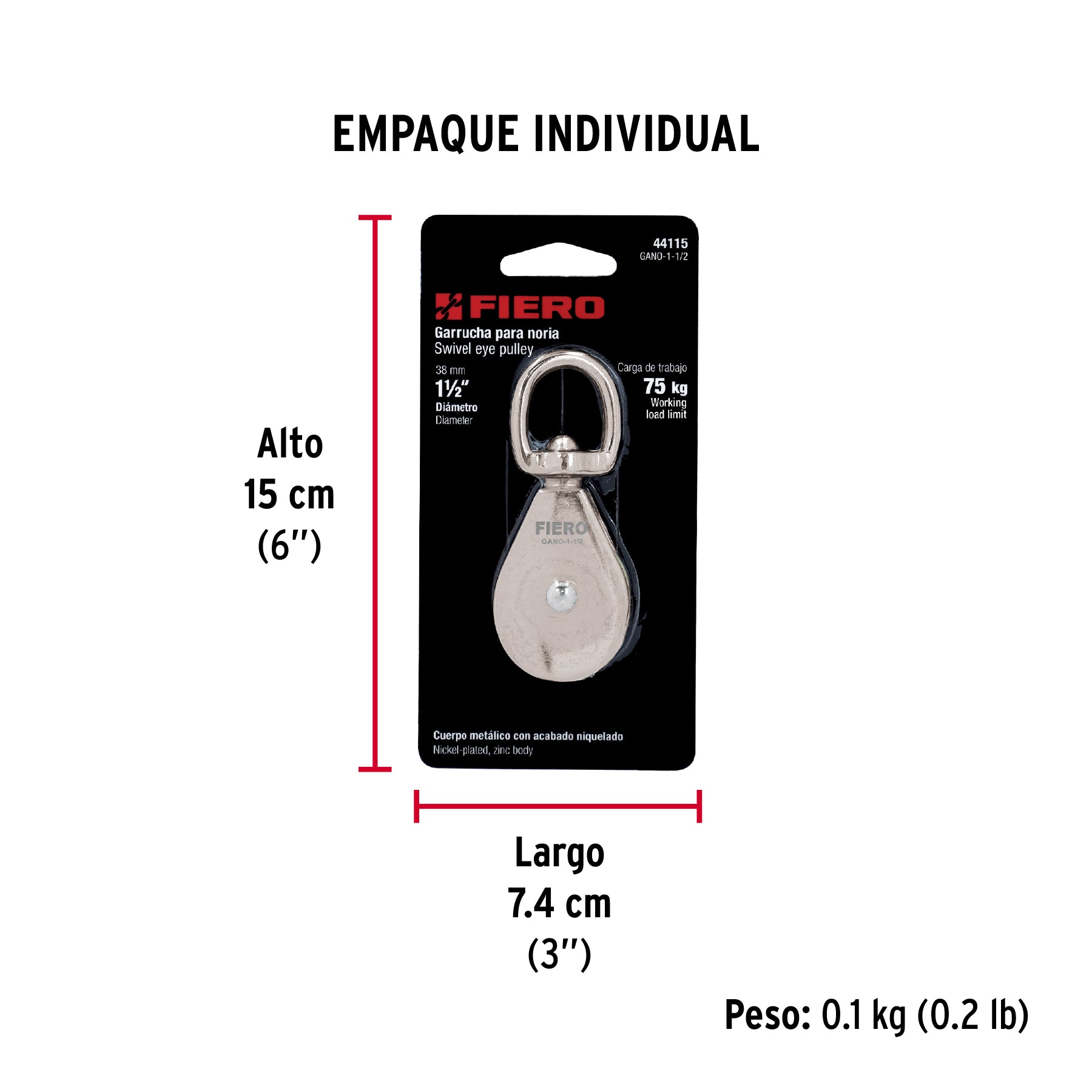 Garrucha para noria de 1 1/2"