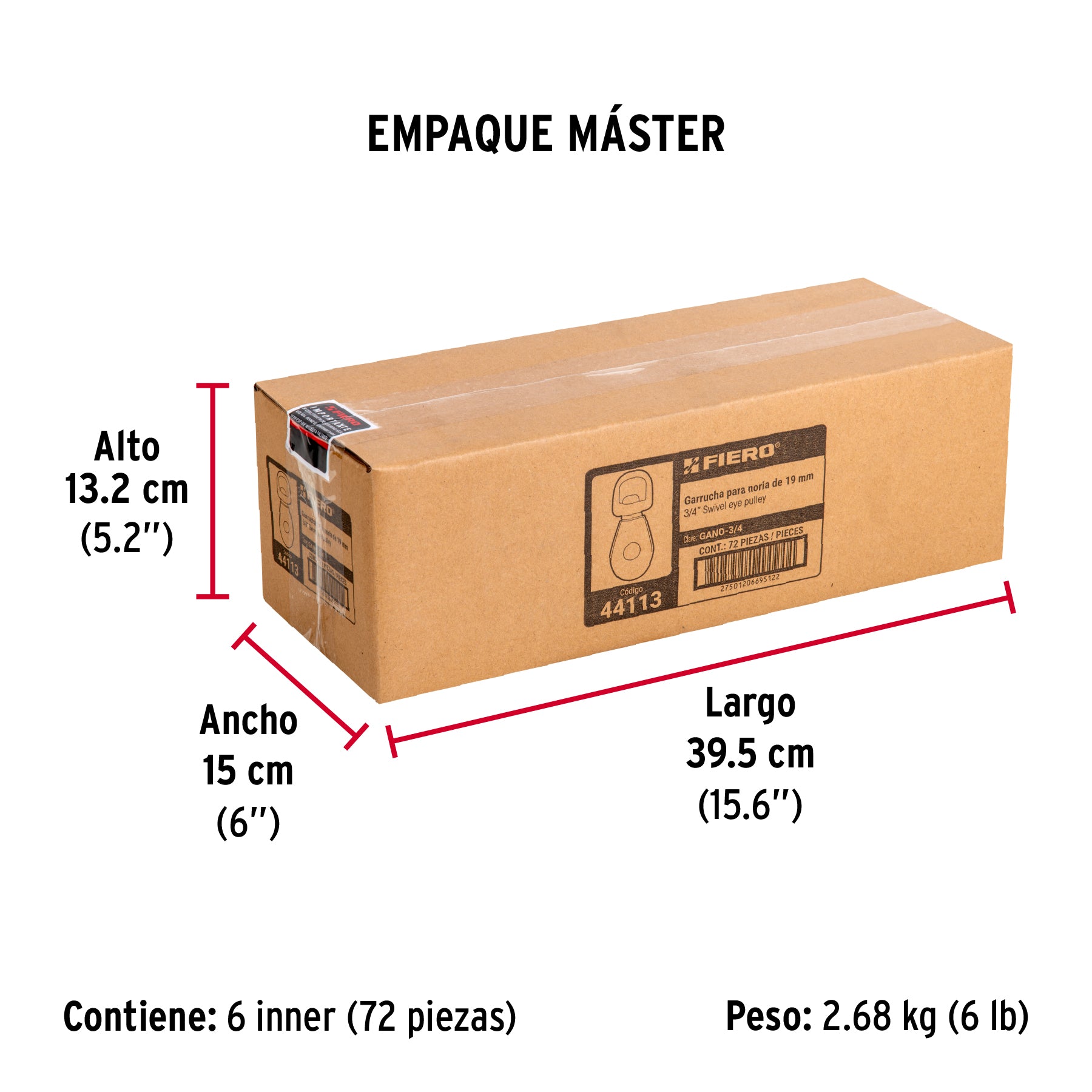 Garrucha para noria de 3/4"