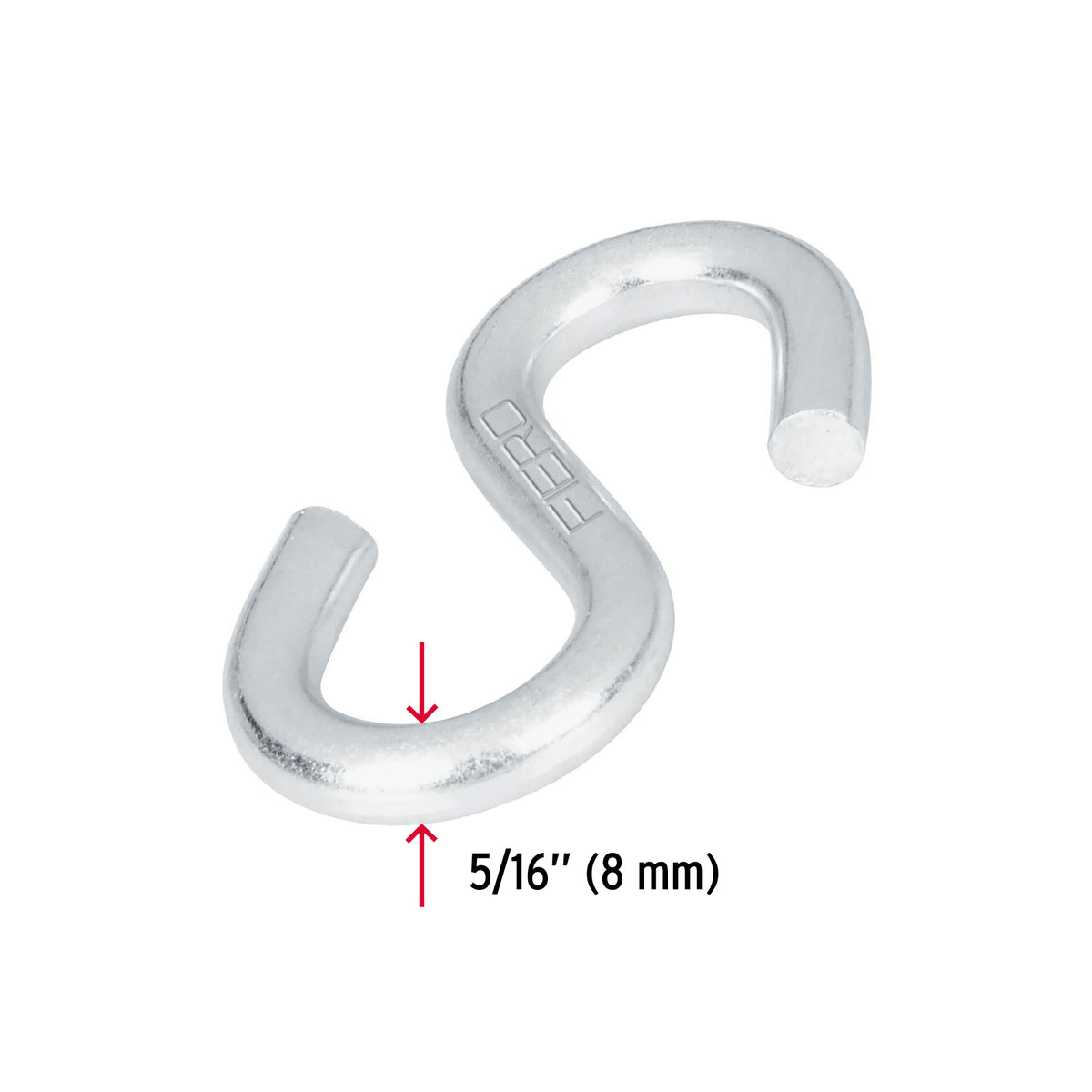 Gancho "s" para cable de 5/16"