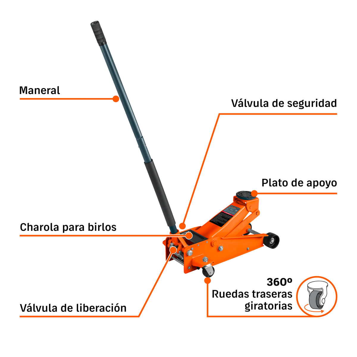 Gato de patín profesional, 3 tons NO INCLUYE MALETÍN