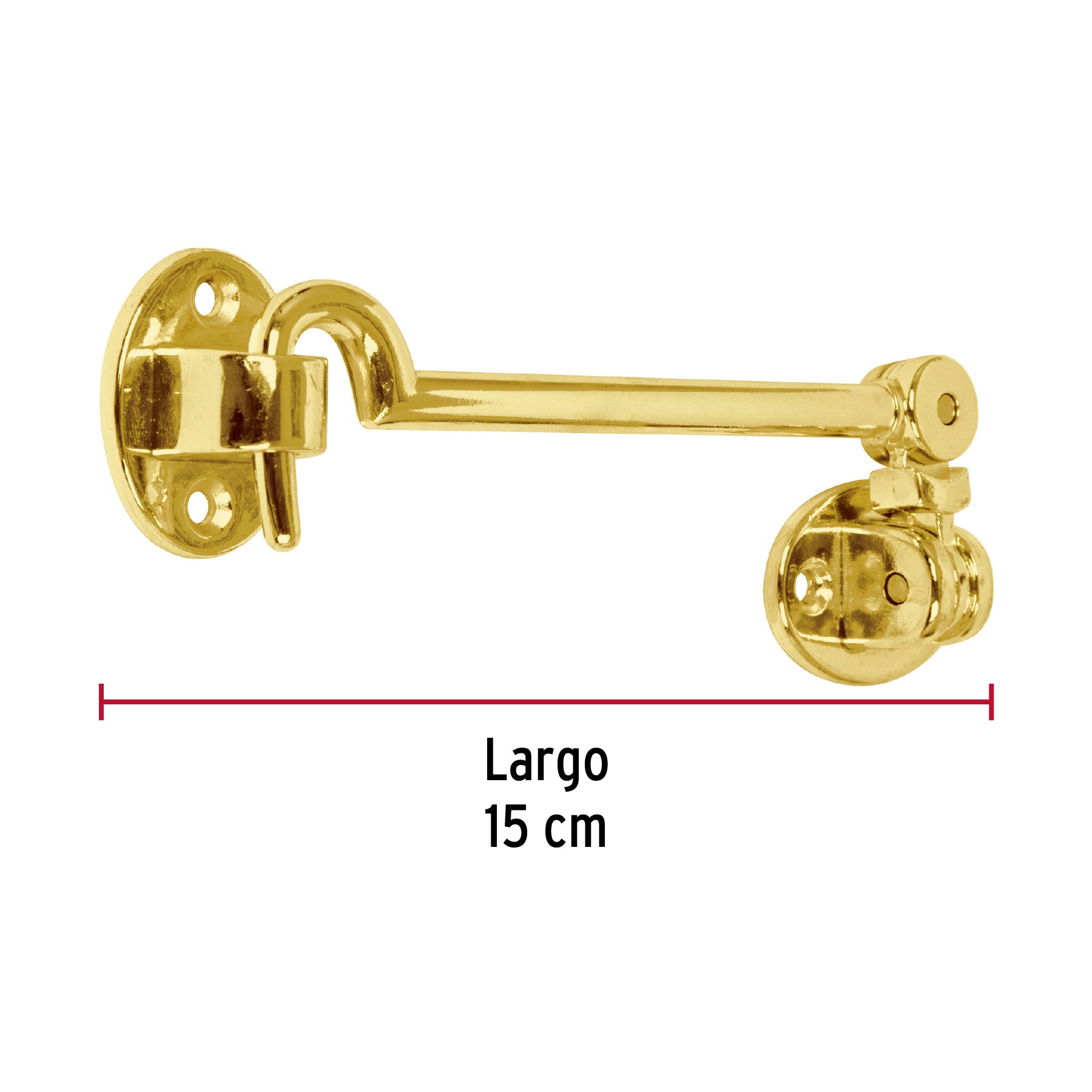 Gancho para puerta de latón