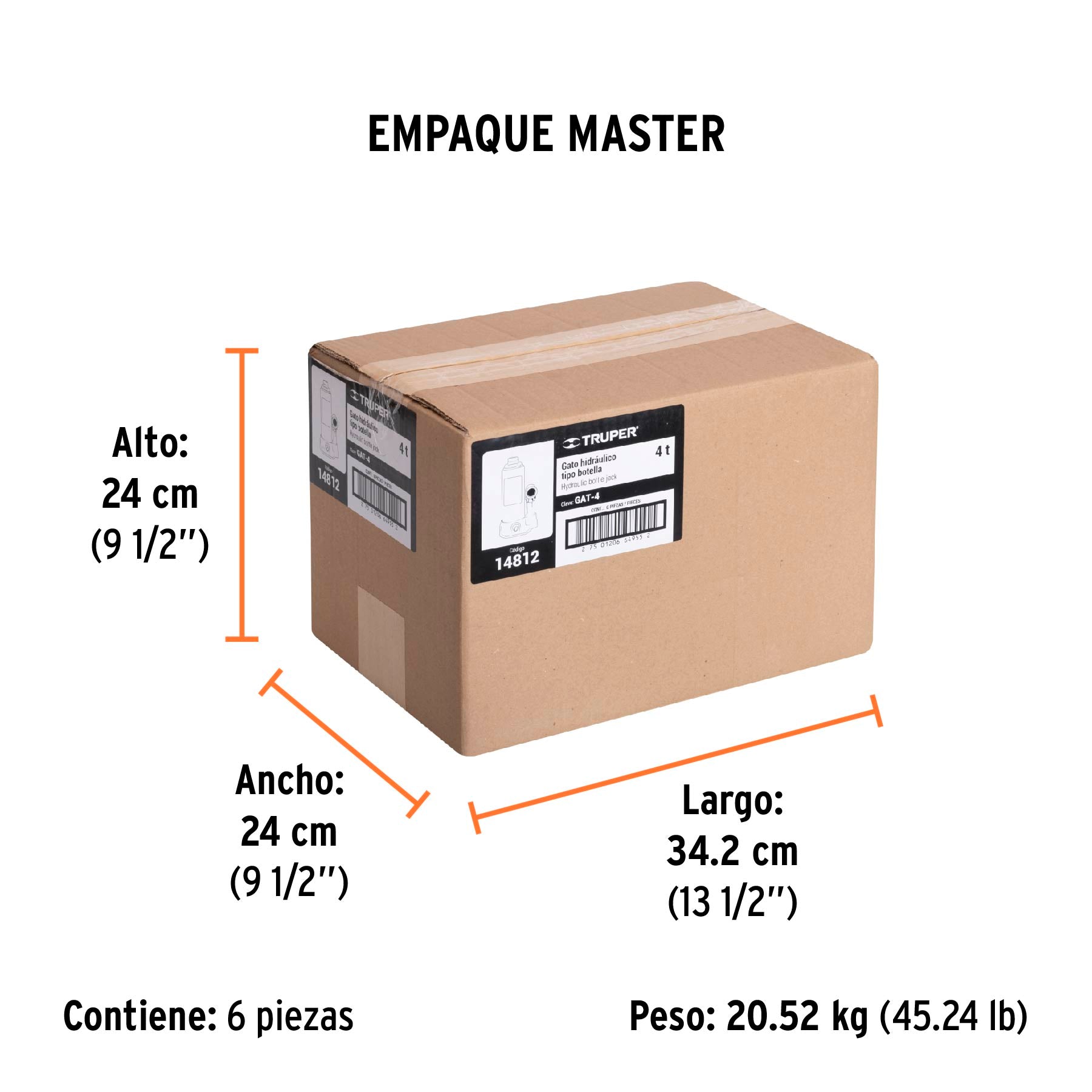 Gato de botella, 4 tons