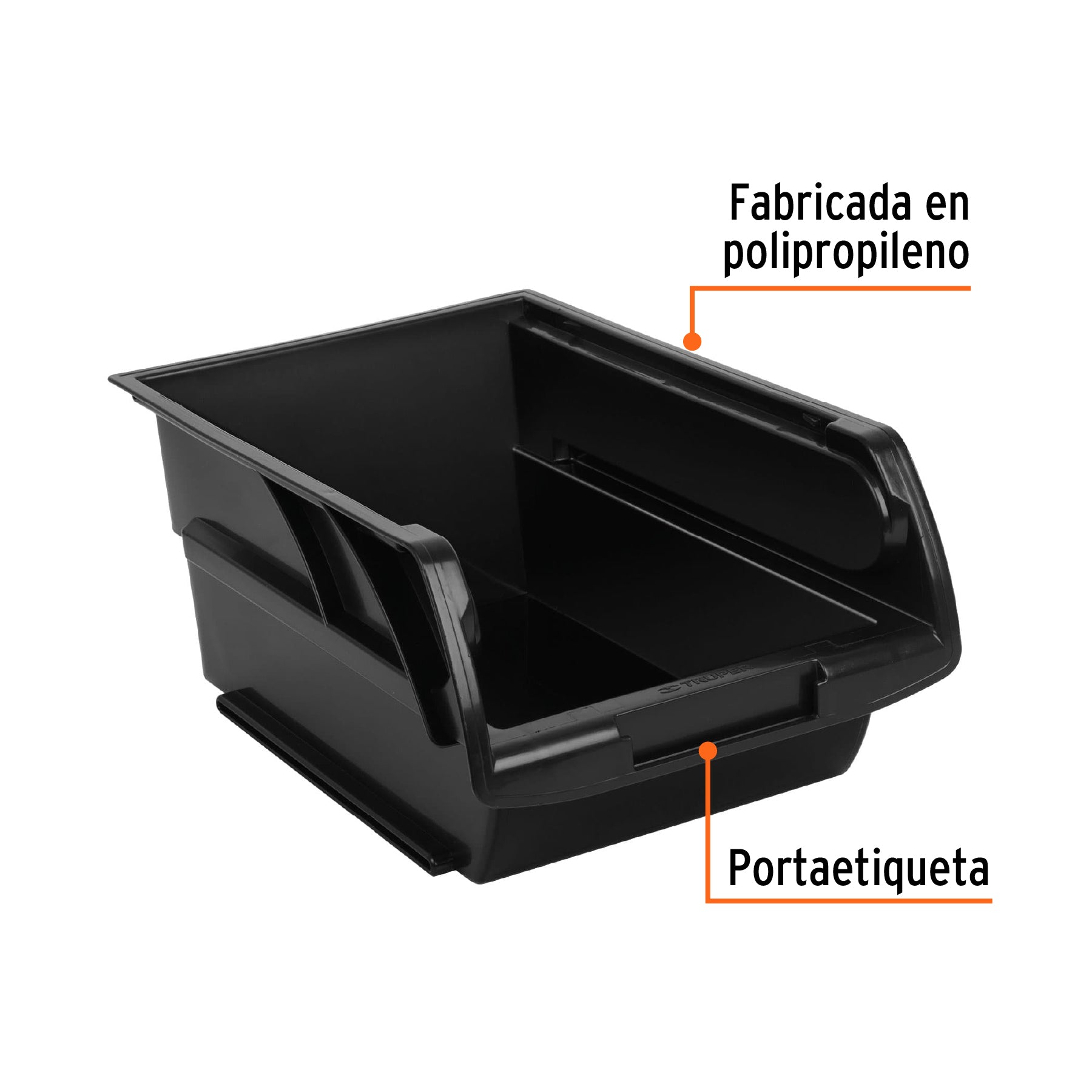 Gaveta apilable de plástico, 34 x 21 x 15 cm