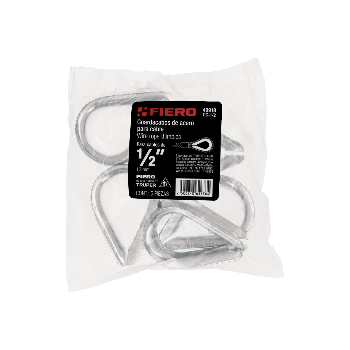 Guardacabo galvanizado 1/2"