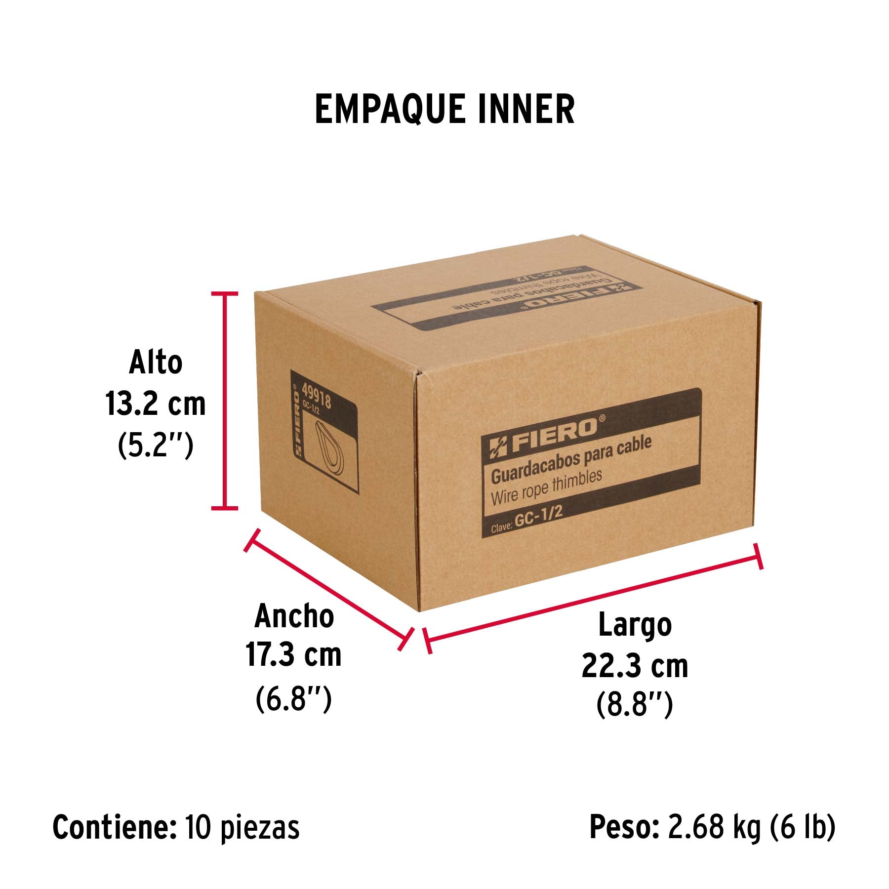 Guardacabo galvanizado 1/2"
