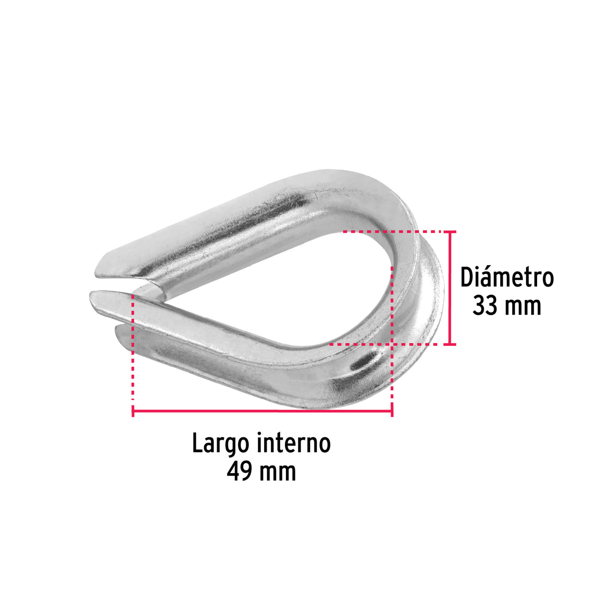 Guardacabo galvanizado 1/2"