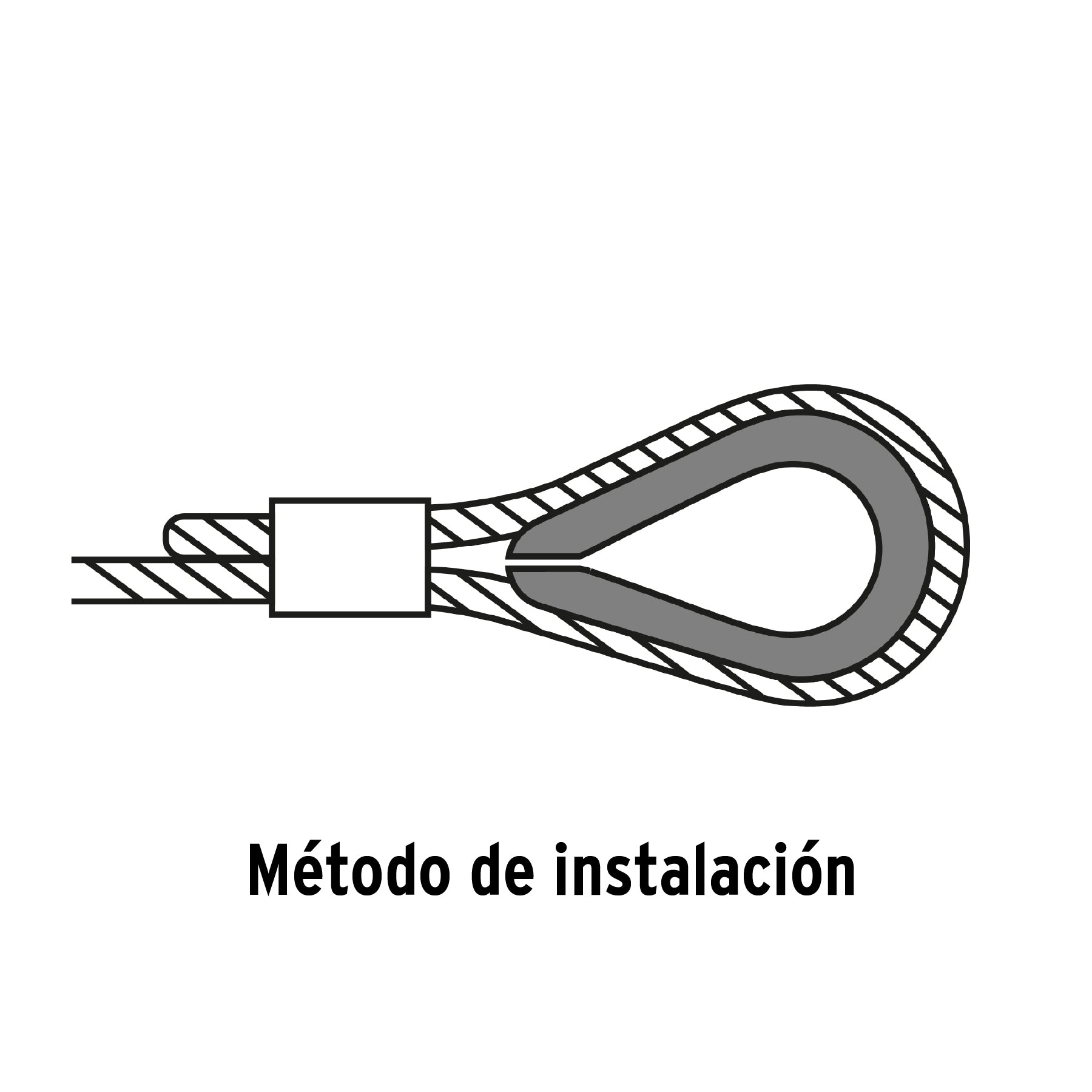Guardacabo galvanizado 1/2"