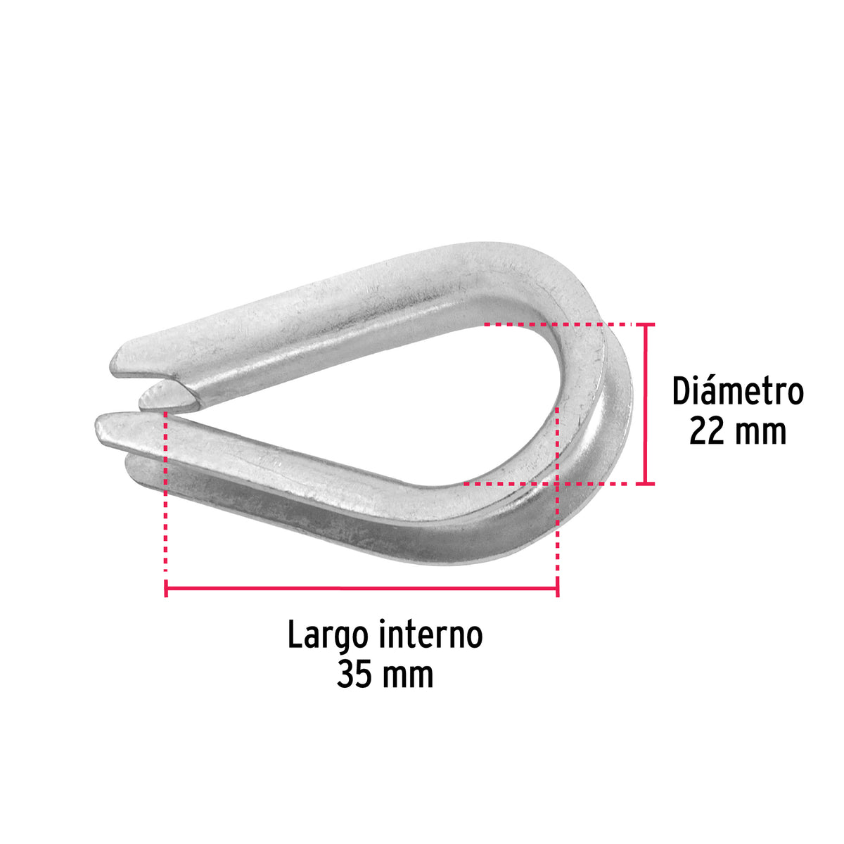 Guardacabo galvanizado 3/16"