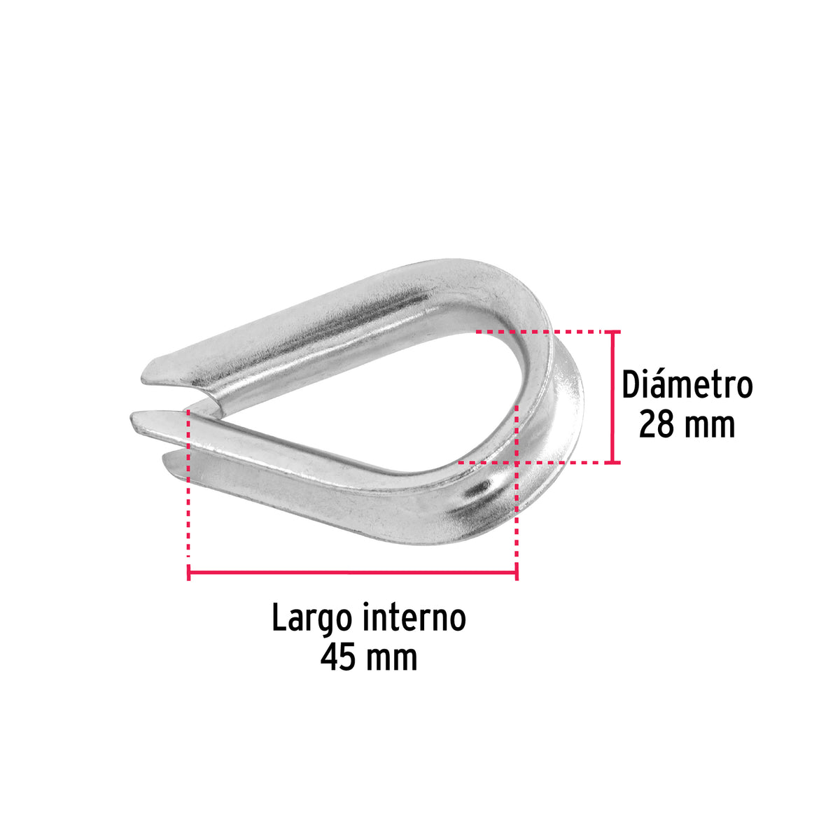 Guardacabo galvanizado 3/8"