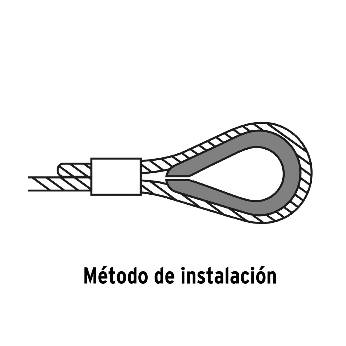 Guardacabo galvanizado 3/8"