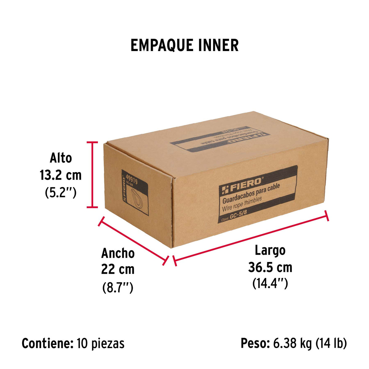Guardacabo galvanizado 5/8"