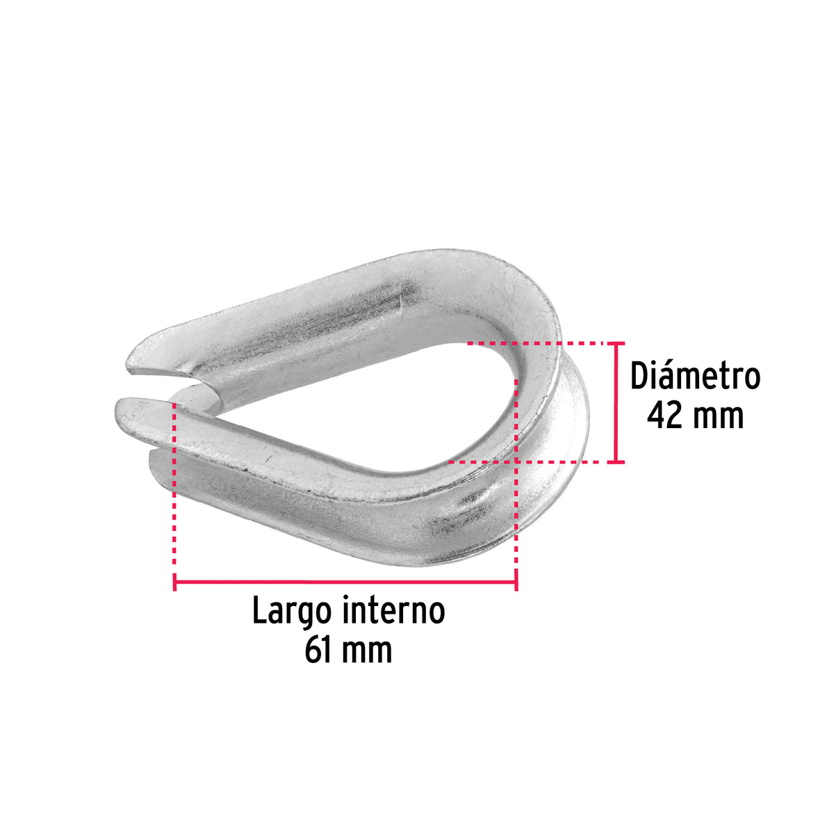 Guardacabo galvanizado 5/8"