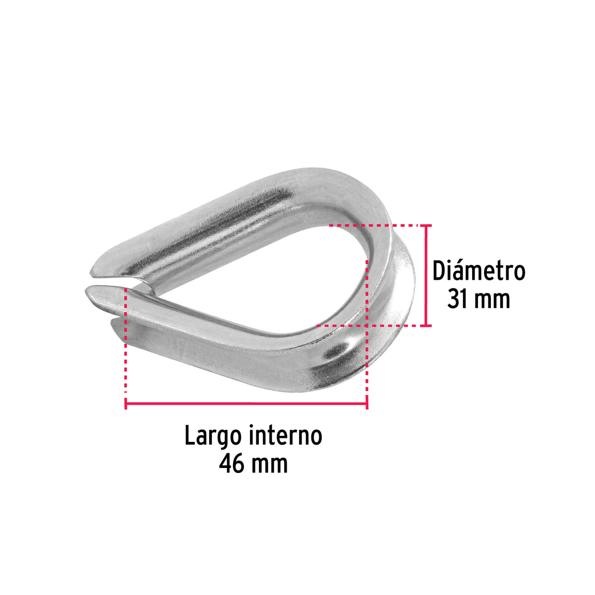 Guardacabo galvanizado 7/16"