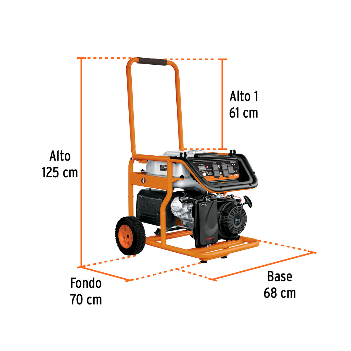 Generador eléctrico a gasolina, alta potencia, 8,000 W