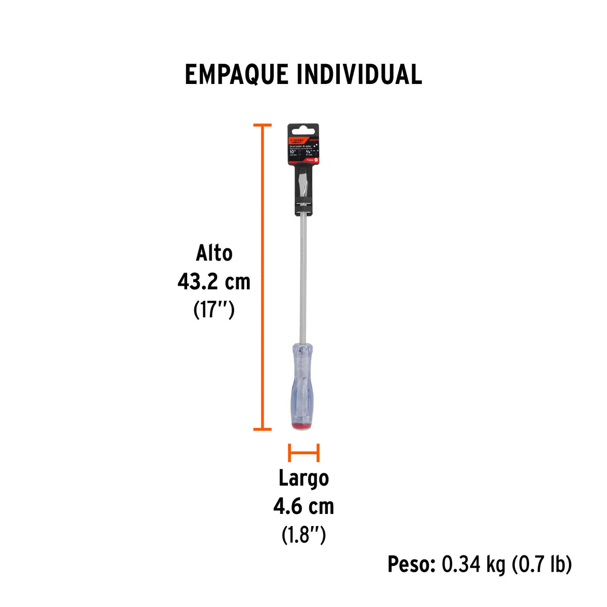 DESARMADOR DE GOLPE 3/8"X10 BARRA HEXAGONAL