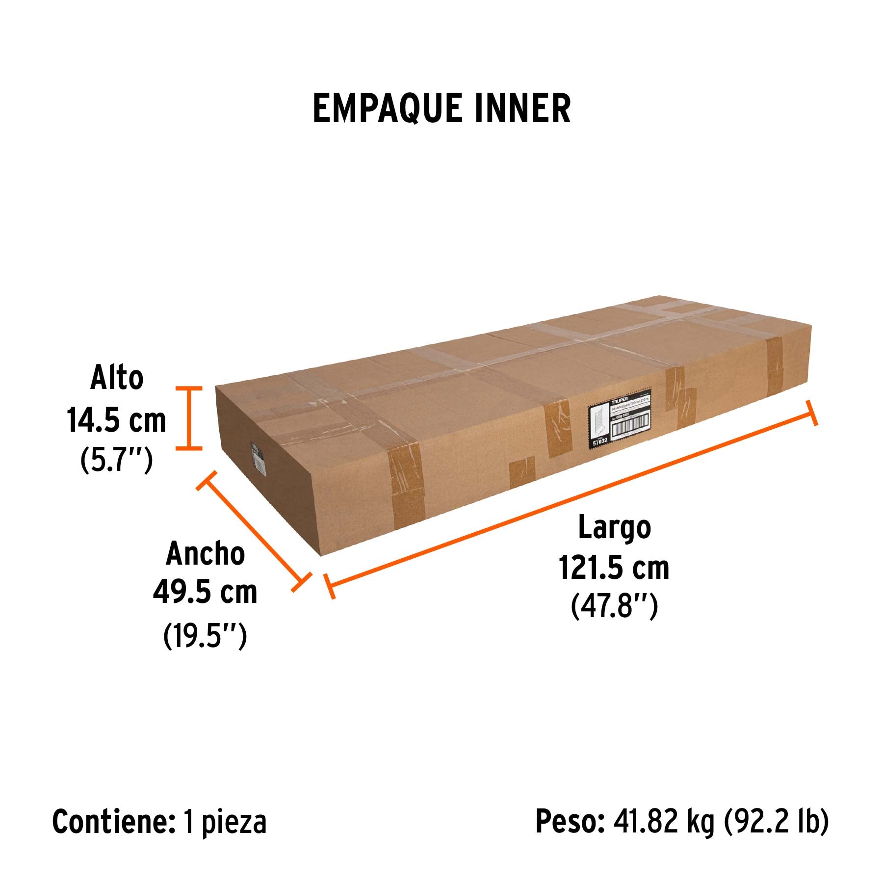 Góndola de pared 100 x 220 cm, Truper