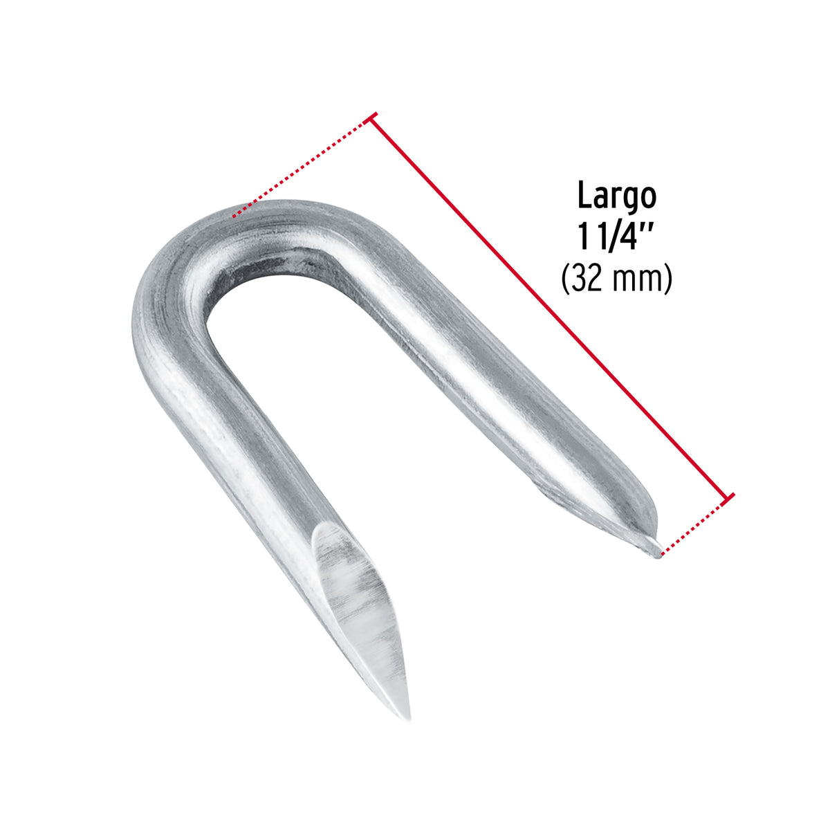 Grapa alambre púas, 1-1/4", galvanizada