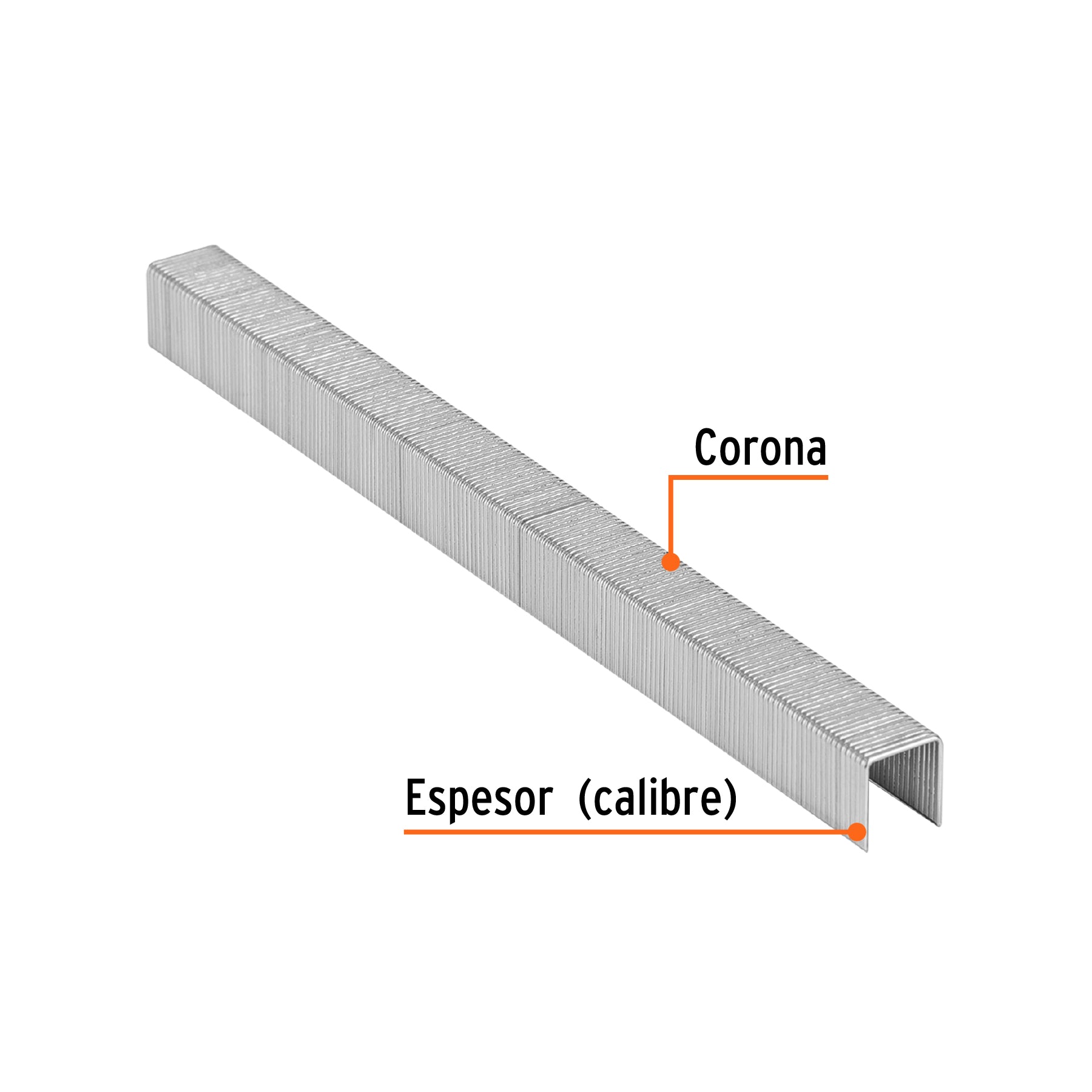Grapas para engrapadora neumática ENEU-3/8, 10mm, 5000 pzas