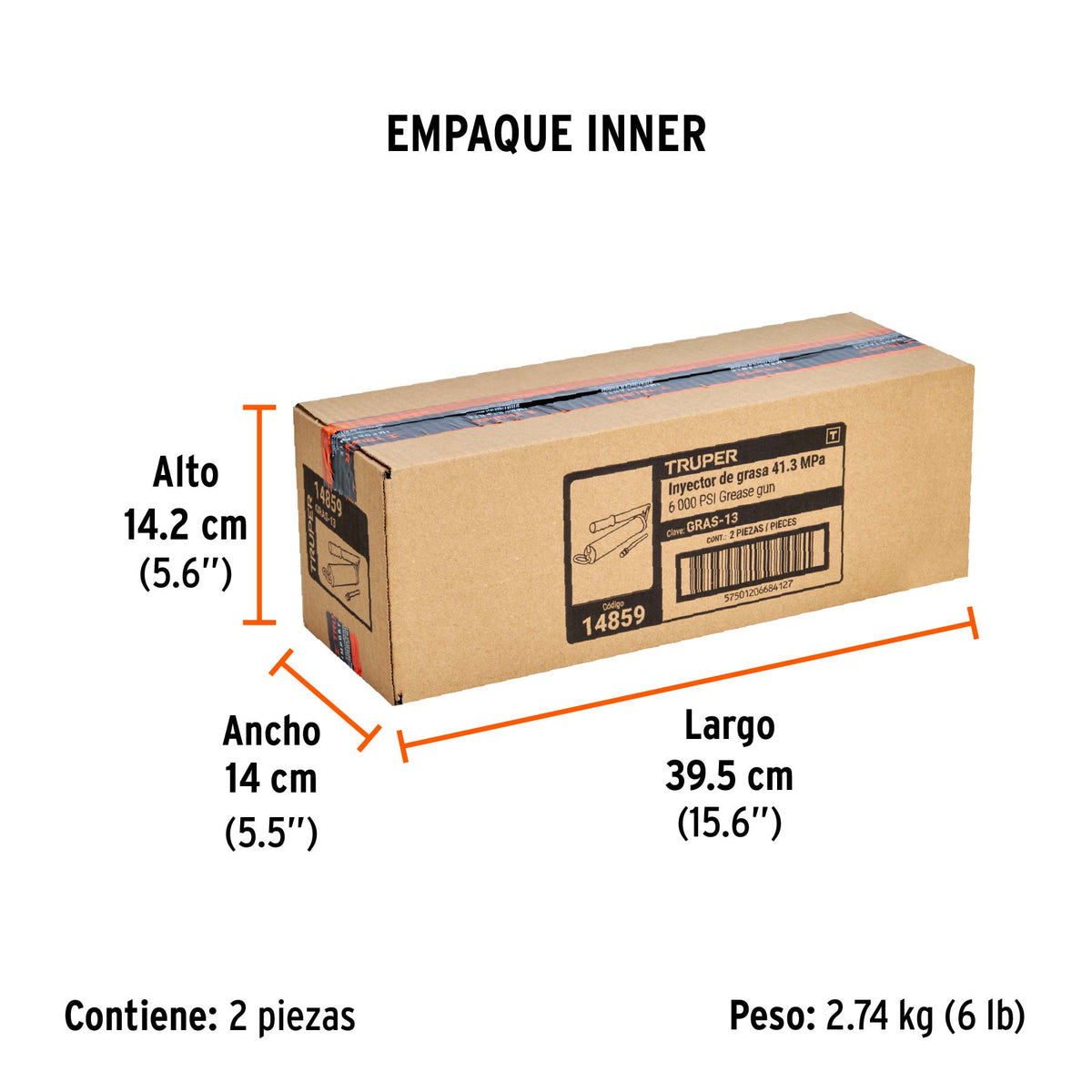 Grasera 14 oz, 4,500 lb/pulg2