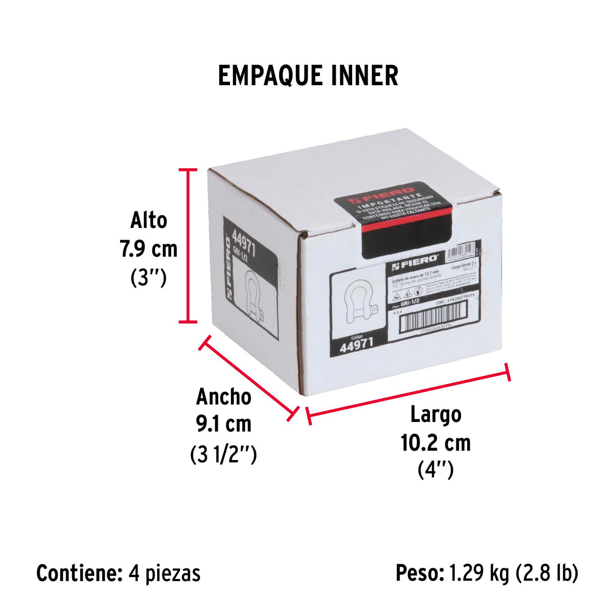 Grillete de 1/2"